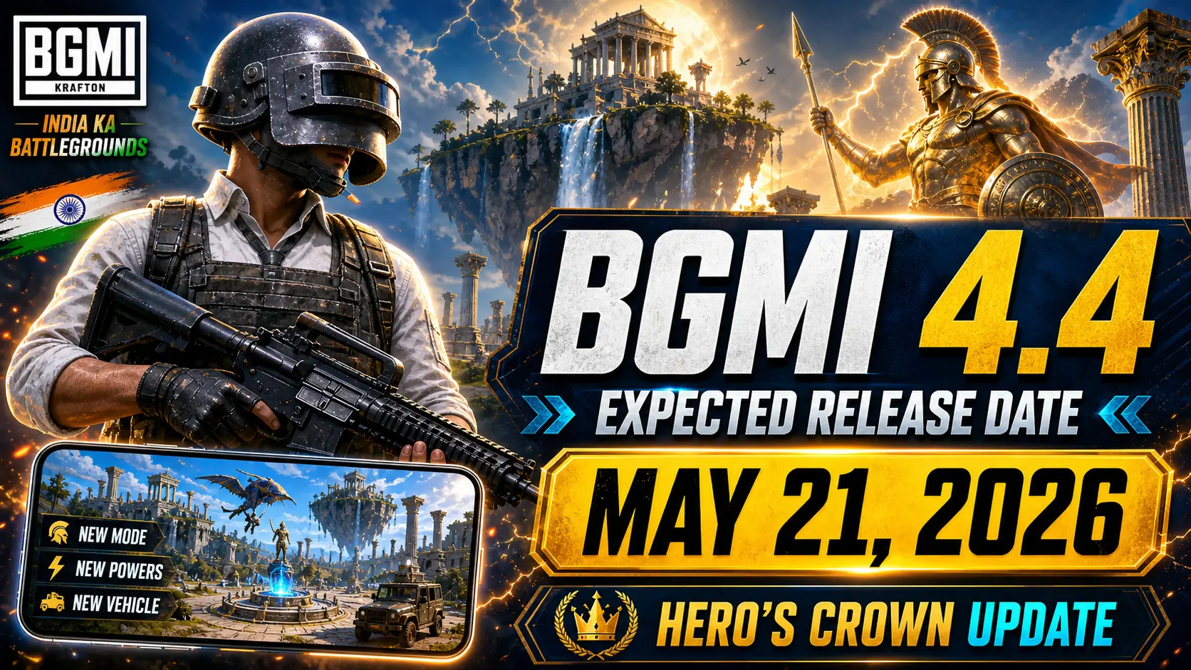 BGMI 4.4 Update Confirm Release Date, Hero’s Crown Mode, New Features, Download Guide & Patch Notes