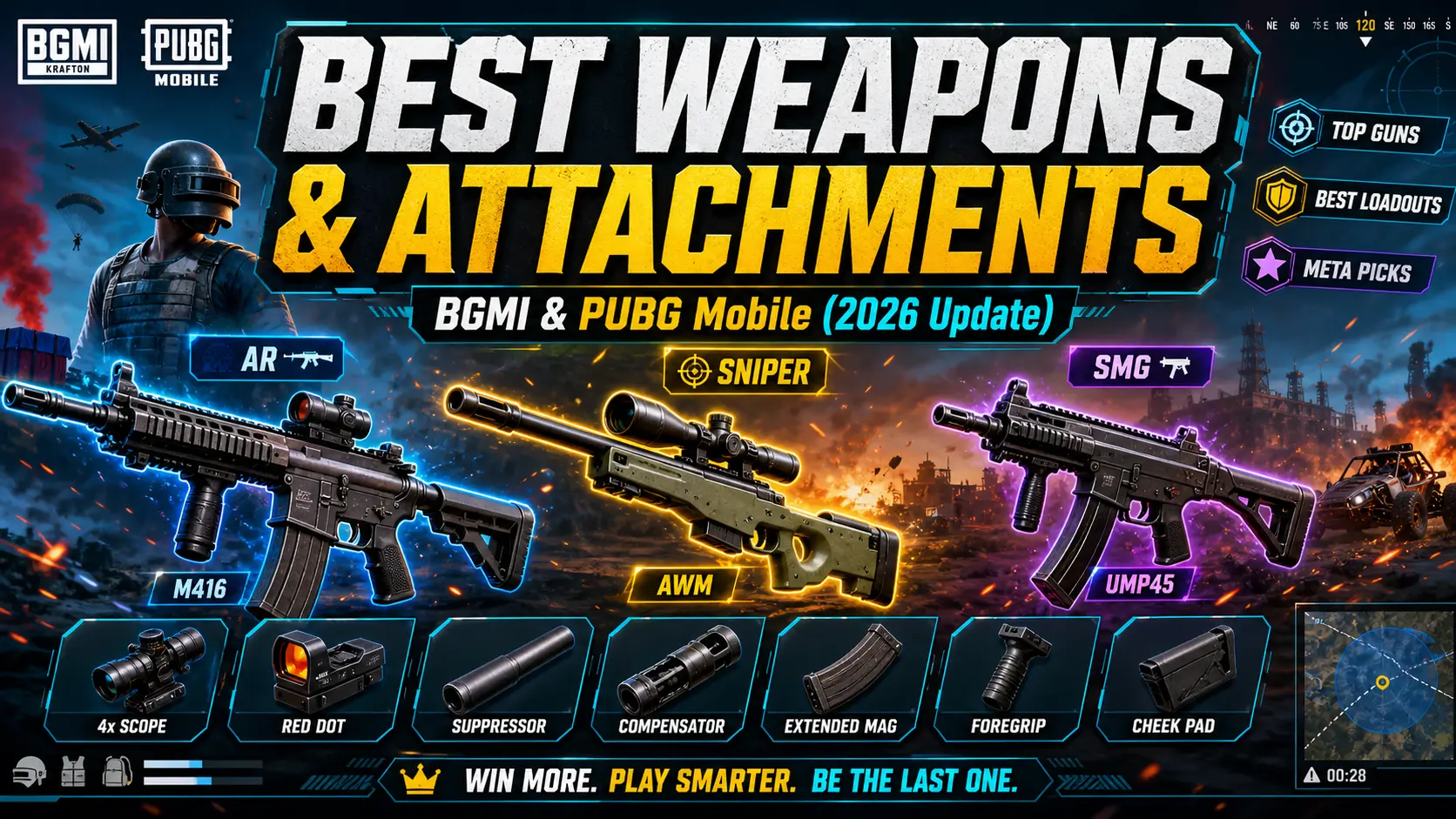 Best Weapons and Attachments in BGMI & PUBG Mobile (2026 Update)