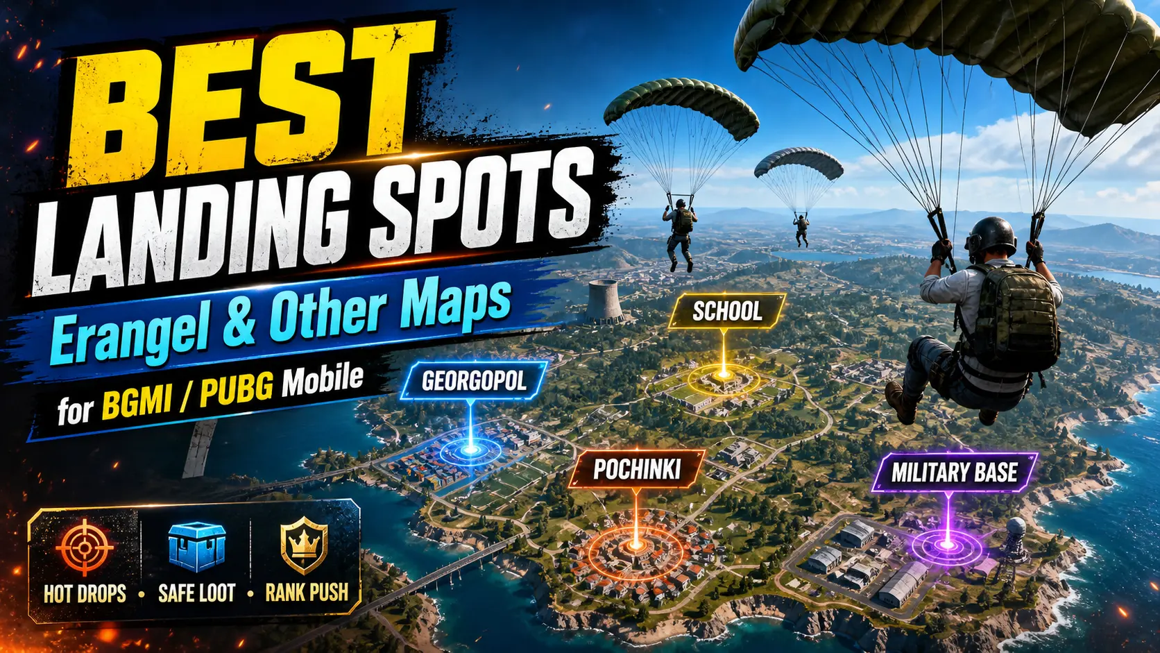 Best Landing Spots on Erangel & Other Maps in BGMI/PUBG Mobile