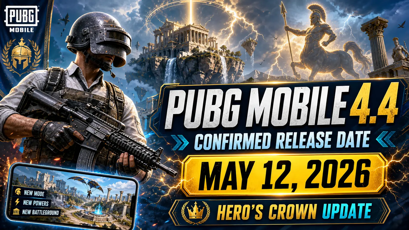 PUBG Mobile 4.4 Update Confirmed Release Date, Hero’s Crown Theme, New Features, Download Guide & Patch Notes